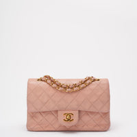 Chanel Vintage Small Pink Lambskin Classic Flap Bag