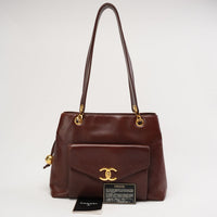 Chanel Vintage Timeless Tote Burgundy Red 1994