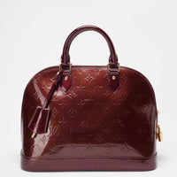 Louis Vuitton Red Monogram Vernis Alma PM Handbag