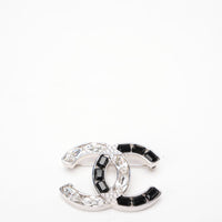 Chanel Marquise Crystal Star CC Brochure in Silver/Black
