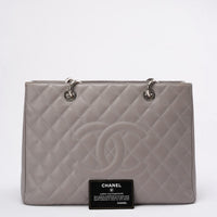 Chanel Grand Shopping Tote (GST) in Gray Caviar Leather 2012-2013