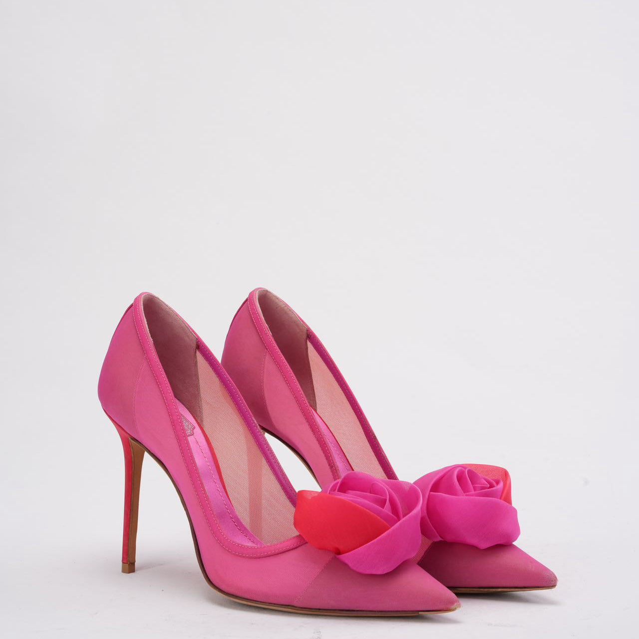 Christian Dior Pink Satin Pointed-Toe Pumps 38D | Miloura | Dior