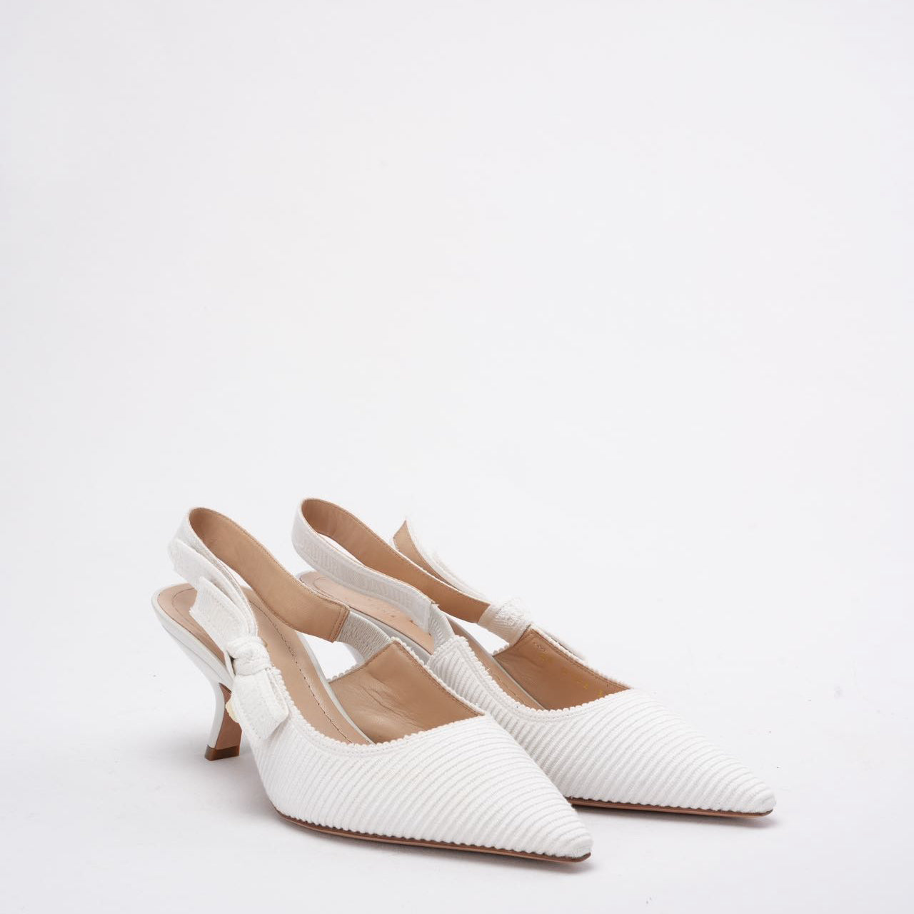 Used Christian Dior J'Adior Slingback Pump in White 38D | Miloura