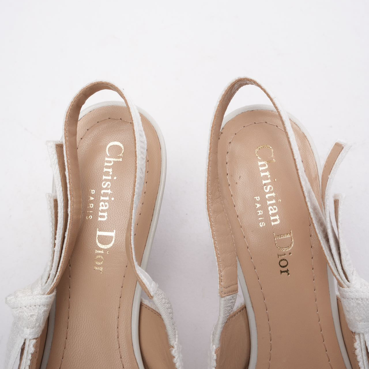 Used Christian Dior J'Adior Slingback Pump in White 38D | Miloura