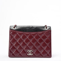 Chanel Ballerine Flap Bag in Burgundy & Black Lambskin 2004