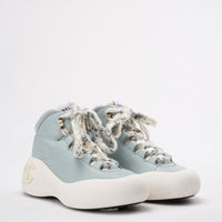 Chanel Light Blue/White Snow CC Logo Top Ankle Boots 39.5
