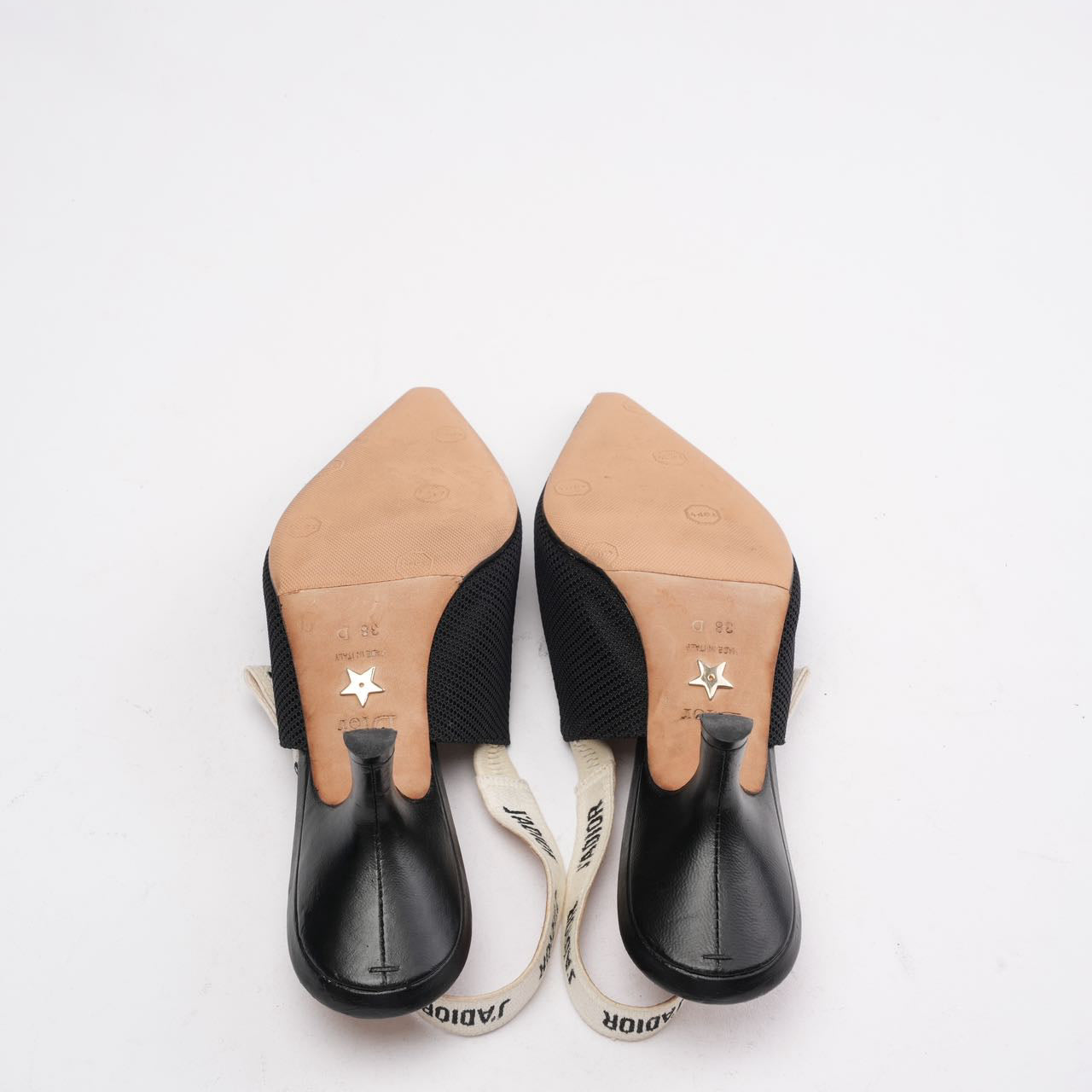 Christian Dior Black Fabric J'adior Slingback Pumps Size 38 D