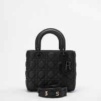 Dior Small Lady Dior My ABCDior Bag in Black Ultramatte 2020