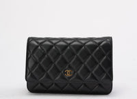 Chanel Black Classic Wallet on Chain (WOC) Lambskin 2020