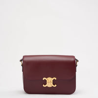Celine Burgundy Triomphe Crossbody Small Calfskin 2019