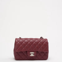 Chanel Burgundy Red Mini Tangle Classic Flap Bag 2020