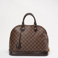 Louis Vuitton Damier Ebene Canvas Alma MM Bag 2014