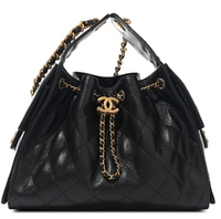 Chanel 25 Small Black Quilted Caviar Aged Gold Hardware 2025