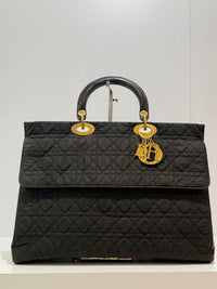 Dior Lady Dior Black Large Cannage two-way Bag 1997