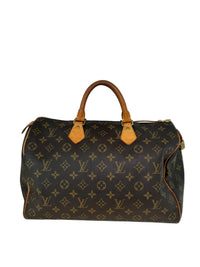 Louis Vuitton Brown Monogram Speedy 35 Bag 2009