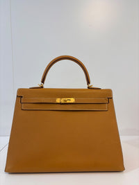 Hermes Kelly 35 Sellier in Gold Epsom leather 2008
