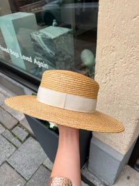 Chanel Beige Straw Summer Hat