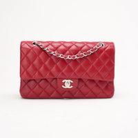 Chanel Classic Double Flap Bag Medium Caviar Red 2012