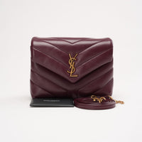 Saint Laurent Matelassé Toy Loulou Lambskin Burgundy 2020