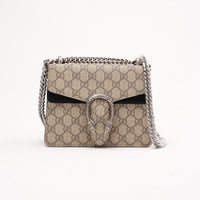 Gucci GG Supreme Super Mini Dionysus Beige Black