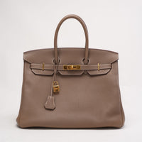 Hermes Togo Birkin 35 Goldene Hardware Etoupe 2016