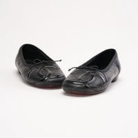 Chanel Black CC Cambon Quilted Lambskin Ballet Flats 35