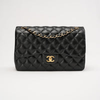 Chanel Classic Jumbo Double Flap Lamb Black 2014