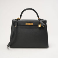 Hermès Sellier Kelly 32 Epsom Black 2016