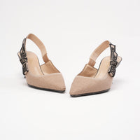 Christian Dior Beige /Black Fabric J'adior Slingback Pumps Size 34