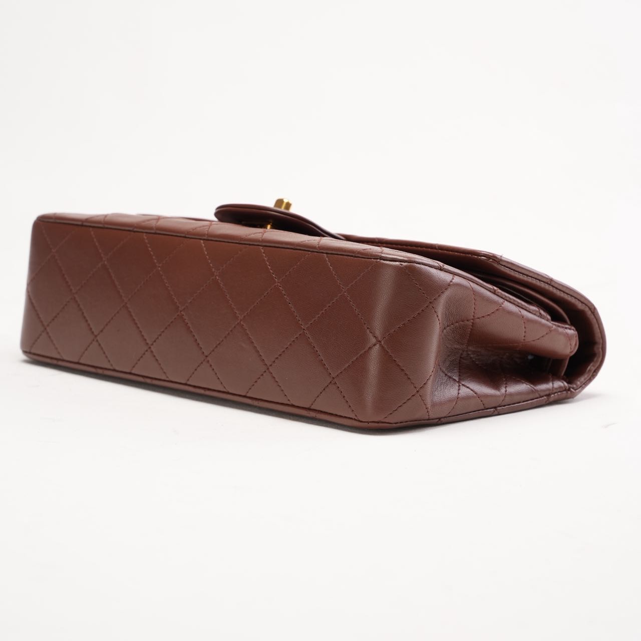Chanel Vintage Small Double Flap Bag Chocolate Brown 1996
