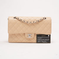 Chanel Medium Classic Double Flap Bag Caviar Beige 2011