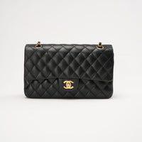 Chanel Classic Medium Double Flap Lamb Black 2017