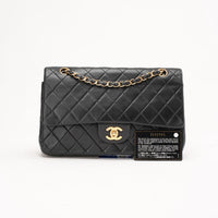 Chanel Vintage Lambskin Medium Classic Double Flap Bag Black 2003