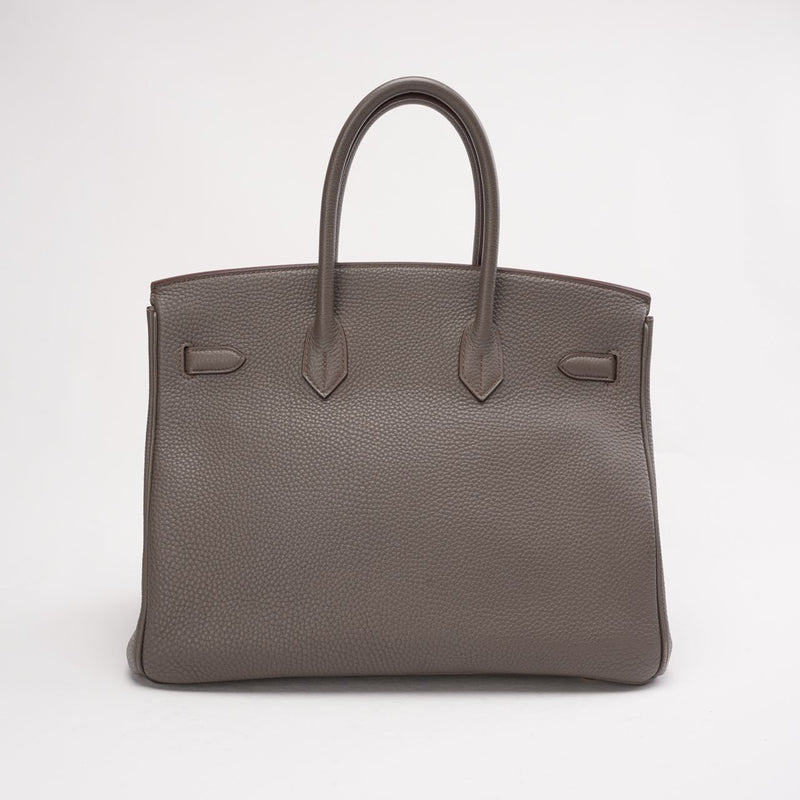 Hermes Birkin 35 Togo Etain Gold Hardware 2013 - Back side view 
