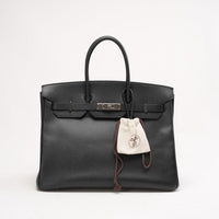 Hermes Black Epsom Birkin 35 Palladium Hardware K Square 2007