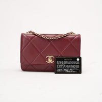 Chanel Trendy CC Wallet on Chain (WOC) Lamb Burgundy 2020