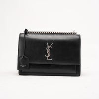 Saint Laurent Medium Sunset Calfskin Black 2017