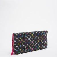 Louis Vuitton Insolite Leather Wallet Black and Pink