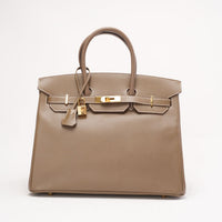 Hermes Birkin 35 Etoupe Epsom R Square 2014