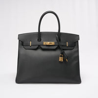 Hermes Birkin 35 Sellier Epsom Leather Black 2014