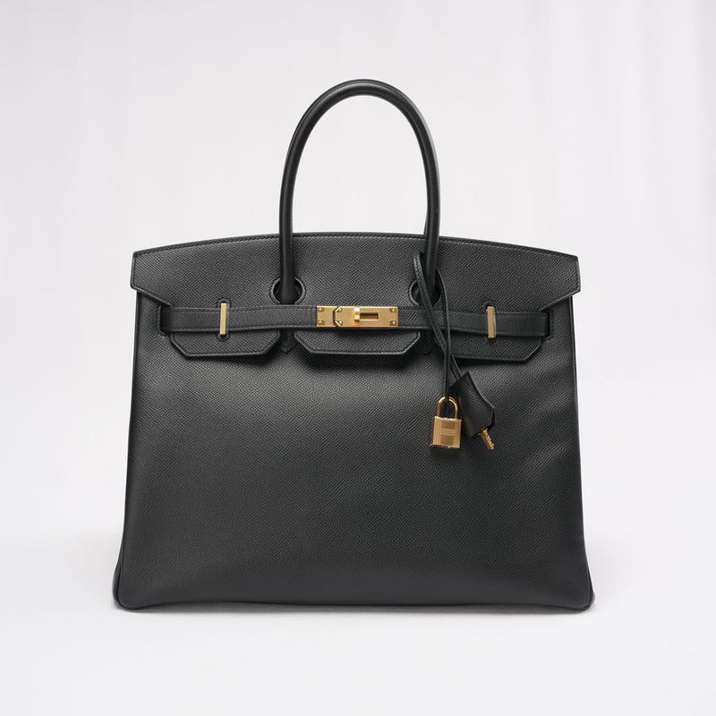 Hermes Birkin 35 Sellier Epsom Leather Black 2014