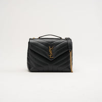 Saint Laurent kleine LouLou Leder Schwarz 2023
