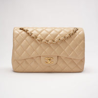 Chanel Classic Jumbo Double Flap Lamb Beige 2011